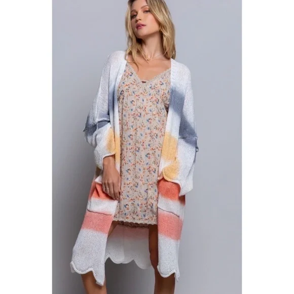 POL Taupe Small Floral Print Spaghetti Strap Sundress - Picture 6 of 8